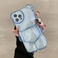 thumbnail image 3 of Bear Phone Case Compatible with iPhone 12 Case, Cute 3D Clear Blue Bear Case, Shockproof Kpop Cartoon Bear Phone Case for Women Girls, 3 of 13