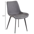 thumbnail image 4 of 4pcs Disassembled PU Iron Pipe Curved Dining Chair, 4 of 12