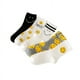 thumbnail image 5 of Calcetines Smiley para mujer, de algodón, de longitud media, de rayas, estilo universitario, de barril largo, para otoño, para deportes, medias, 5 of 5