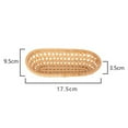 thumbnail image 2 of Oval Rattan Woven Storage Basket Kitchen Food Storage Tray For Bread Fruit, 2 of 9