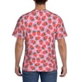 thumbnail image 3 of Vsdgher Strawberry Print Men's Dry Fit Mesh Athletic Shirts Moisture Wicking Tennis T-Shirt Tops, 3 of 9