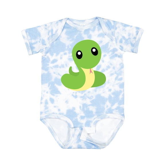 Inktastic Cute Snake, Little Snake, Baby Snake, Green Snake Boys or Girls Baby Bodysuit