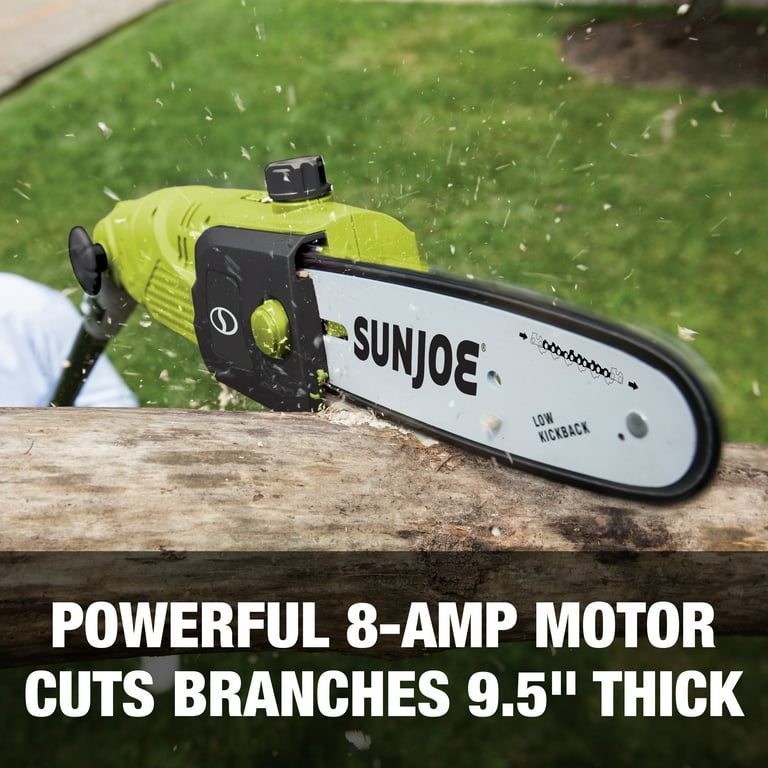 10 in. 8 AMP Corded Electric Chainsaw with Pole Attachment