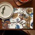 thumbnail image 5 of Set of 4 Paisley Placemats, Flax Linen Table Mats Featuring Colorful Bohemian Floral and Mandala Patterns, Heat Resistant and Wrinkle Free, 5 of 6