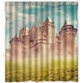 thumbnail image 1 of Cortina de ducha ABPHQTO Castillo de Ensueño Impermeable 160x180 cm, 1 of 2