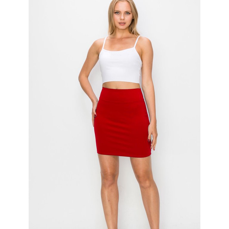 Mini Pencil Skirt for Women- Above Knee Basic Basic Bodycon Skirt Made in  USA