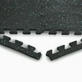 thumbnail image 5 of Sorbus Puzzle Exercise Mat High Density Foam Interlocking Gym Tiles (Blue Dots) - Black/Blue, 5 of 5