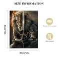 thumbnail image 2 of Awypu  Lion King and Jesus Warrior Wall Art, Lion Animal Canvas Wall Art, Christian Warrior Canvas Painting for Living Room Decor, Jesus Warrior &amp; Lion Poster for Men Room Wall Decor, 2 of 5