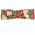 thumbnail image 1 of Christmas Headband, Chinese Style Lettering Merry Christmas Deer Pines Stars Border Lines, Elastic and Soft Women's Bandana for Sports and Everyday Use, Grey Red Coconut, by Ambesonne, 1 of 3