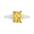 thumbnail image 2 of 2.5ct radiant cut yellow natural citrine 14k white gold Bridal Wedding Engagement Promise Anniversary Ring for Women size 5.5, 2 of 7