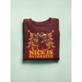 thumbnail image 3 of Nice Is Overrated Dark Christmas Humor Men's Sweatshirt, 3 of 4