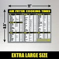 thumbnail image 3 of Air Fryer Cooking Times Chart Magnet - Extra Large Easy to Read Airfryer Magnetic Cheat Sheet - Healthy Airfryers Cookbook Accessory Liners Food Kitchen Conversion - Air Fryer Oven Accessories (Grey), 3 of 8