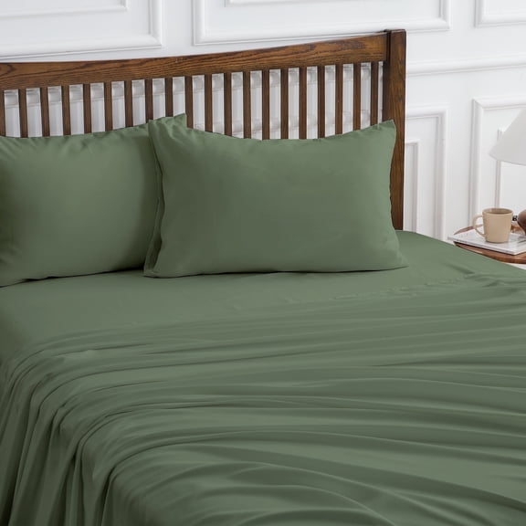 Hitime Juego de Sábanas King de Microfibra de 4 Piezas, Bolsillo Profundo de 16 Pulgadas, Transpirable, Súper Suave, Decoración Del Hogar, Juego de Sábanas King Size, Regalo para Mujeres, Hombres