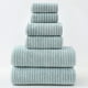 thumbnail image 1 of Juego de toallas de baño de 6 piezas - Toalla de microfibra de secado rápido para baño, playa y viajes - 2 toallas de baño, 2 toallas de mano, 2 paños - Verde, 1 of 7