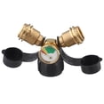 thumbnail image 1 of Adaptateur en Y pour Réservoir de Propane de Camping Valve 3 Voies Laiton Qcc pour Rv Bbq Shenzhuyue, 1 of 11