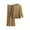 Khaki, variant on MIUOWANP Two Piece Outfits for Women Women Two Piece Turtleneck Long Set And Loose Wide Legs Pants Home Sweater Suit Sets