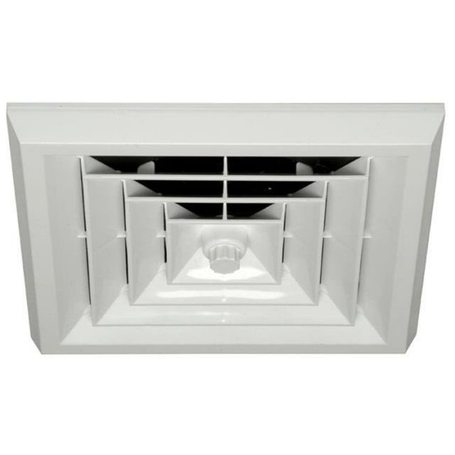 White Square Ceiling Diffuser with 6 in. Boot