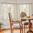 thumbnail image 2 of Cortinas de cocina Jinchan con estampado floral de lino, 45 cm, diseño navideño, 2 of 9