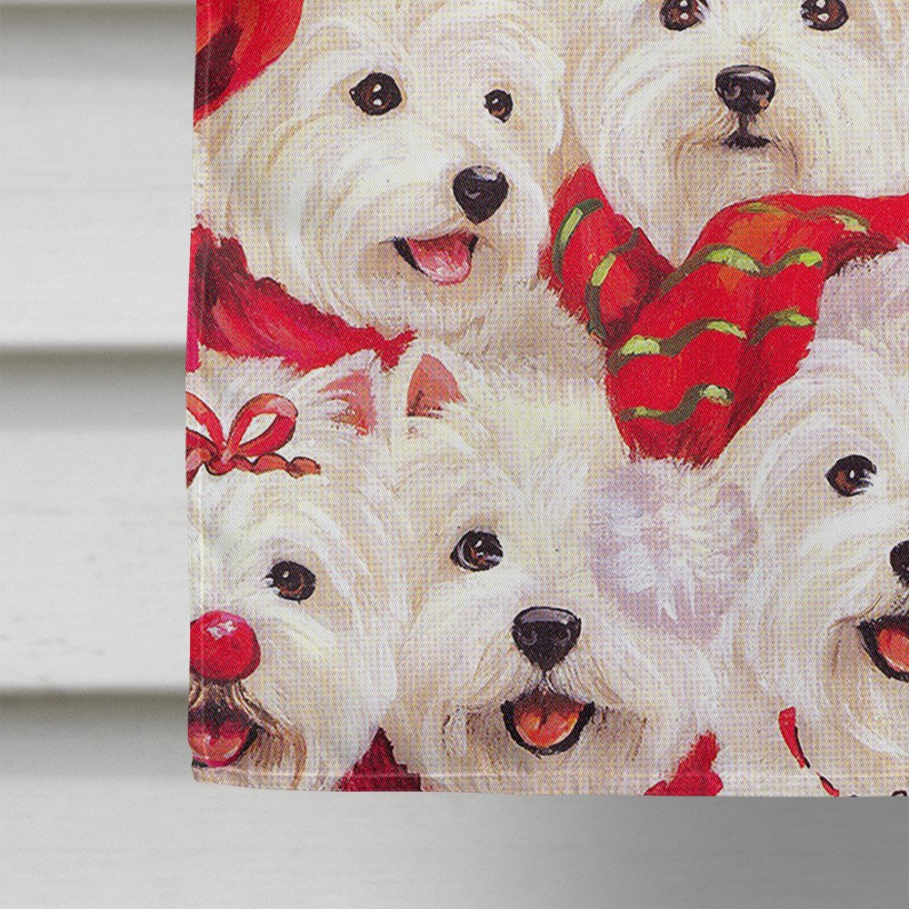 Westie Christmas a Plenty Flag Canvas House Size