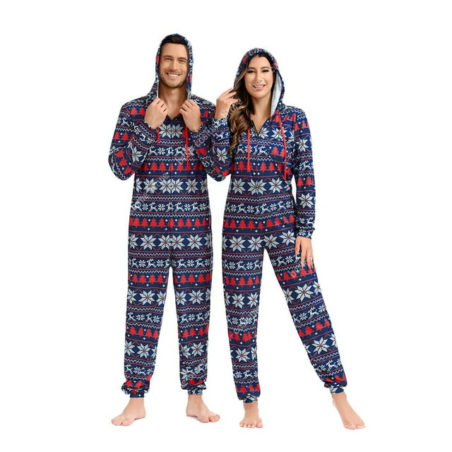 Pijama de Navidad para hombre y mujer, ropa de dormir con estampado bonito, para vacaciones familiares, Año Nuevo