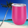 thumbnail image 4 of Coofit 2 Pcs Verres à Vin en Acier Inoxydable Isolés Verres à Bière avec Couvercle, 4 of 10