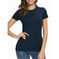thumbnail image 5 of Fashion Casual Women's Crew neck Short Sleeve T-Shirt Basic Tee Tops, 5 of 6