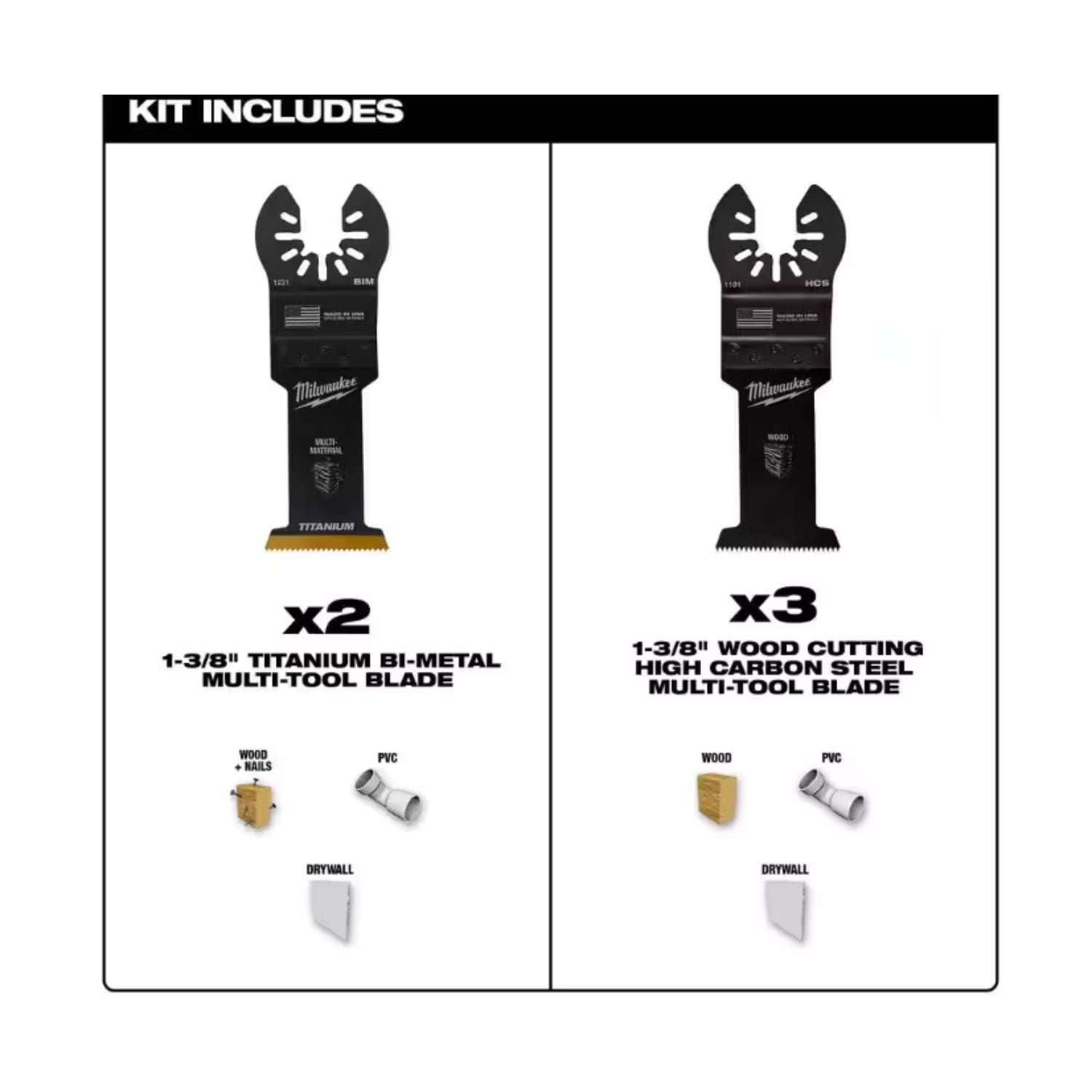 MILWAUKEE Universal Fit Open-LOK 5-Piece Oscillating Multi
