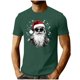 thumbnail image 2 of Tops para hombre, blusas y camisas de cuello redondo y manga corta para hombre, camisetas deportivas informales con estampado navideño a la moda para hombre, blusas de cuello redondo y manga corta, bl, 2 of 5