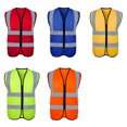 thumbnail image 1 of Chaleco reflectante para construcción, chaleco reflectante de seguridad, ropa reflectante para trabajos de tráfico, impresión, 1 of 4