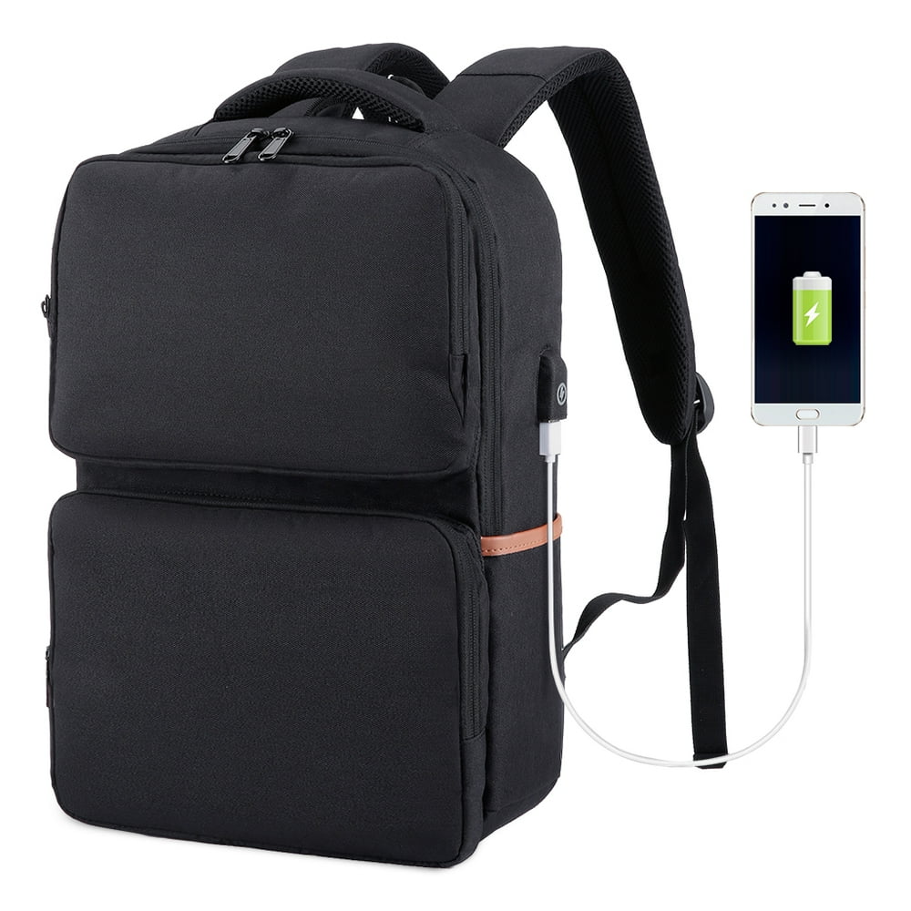 SLYPNOS Slim Business Laptop Backpack Anti-Theft with USB Charging Port ...