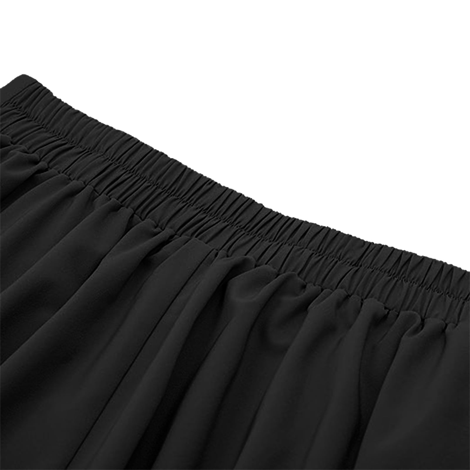 Cavosen Pleated Skirts for Women Long Maxi Ankle Length Skirts Summer Skirts High Waist Plain Pencil Skirts Dress Button with Pocket Athletic Beachwear Resortwear Black L