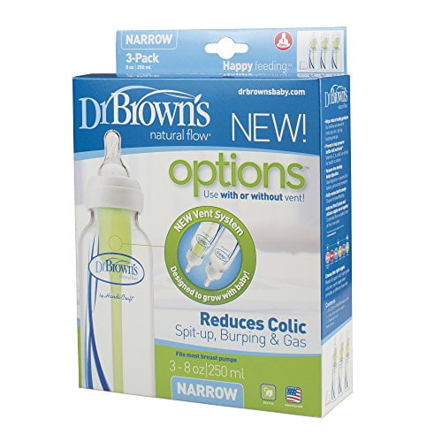 Dr. Brown's Bottles 3 Pack (8 oz), Option Bottles Can Be Used with or