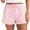 Pink, variant on 2023 Love Print High Waist Women's Casual Shorts Summer Loose Simple Pants Women