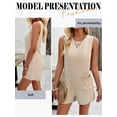 thumbnail image 6 of Nlife Women Crew Neck Sleeveless Front Pockets Rompers, 6 of 7