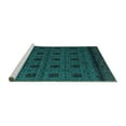 thumbnail image 2 of Ahgly Company Machine Washable Indoor Rectangle Abstract Turquoise Blue Modern Area Rugs, 2' x 3', 2 of 4