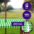 thumbnail image 3 of Sorfey Rectangle Fitted Picnic Table Cover Tablecloth with Umbrella Hole, 3-Pc. Set Green 30"x72", 3 of 6