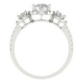 thumbnail image 4 of Three-Stone Engagement Ring for Women - 1.46ct Moissanite in 18K White Gold Promise Ring, 4 of 6