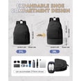 thumbnail image 2 of Mochila de gimnasio VENATIN para mujer y hombre impermeable con compartimento para zapatos, 2 of 8