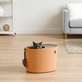 thumbnail image 6 of IRIS USA Medium Top Entry Cat Litter Box with Scoop | High-Sided Enclosed Design, Orange/Brown, 6 of 6