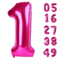 thumbnail image 1 of Globo numérico Upegesy Hot Pink 1 para fiesta de cumpleaños, 40 cm, 1 of 6