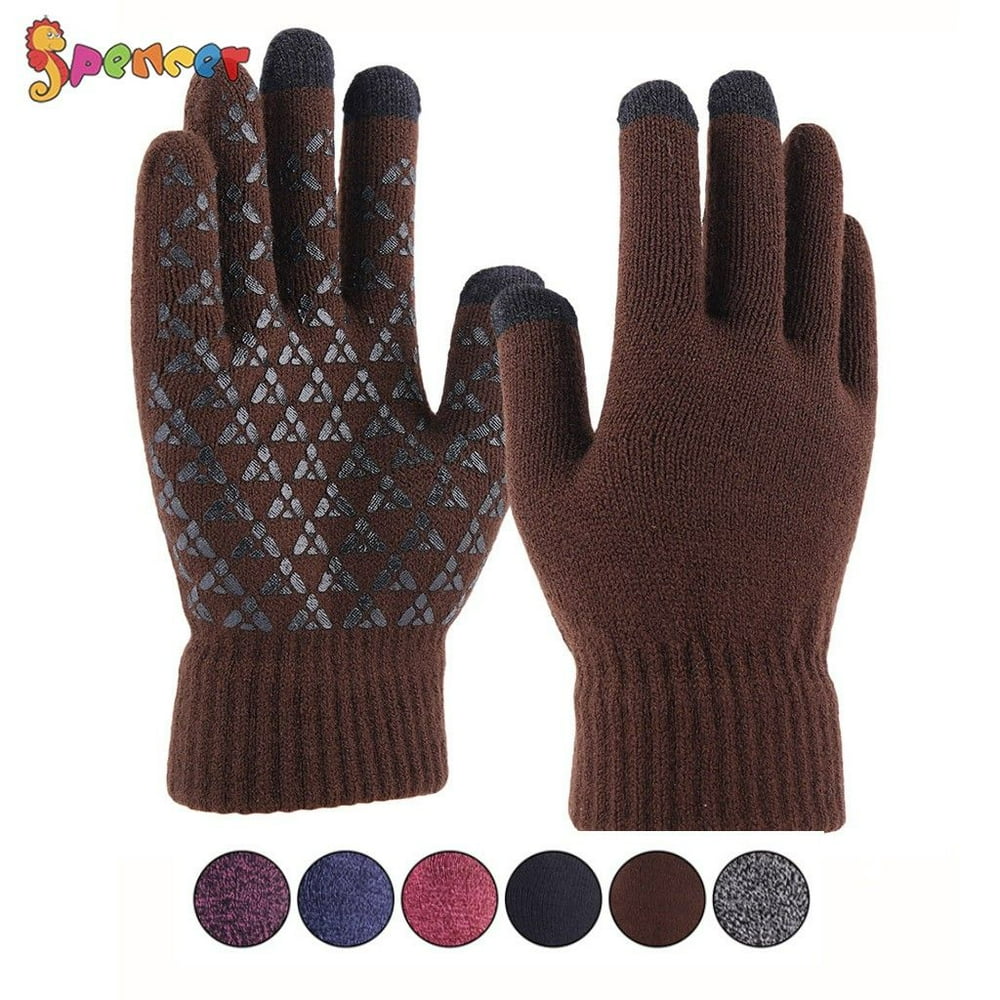 Spencer Spencer Winter Warm Texting Gloves for Women Men, Knit Gloves