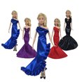 thumbnail image 1 of Tongliya Robe de Jeu pour Poupée Barbie 30cm Mode Étoile Robe de Soirée de Mariage Jupe Longue Queue de Poisson Sans Poupée_bleu, 1 of 13
