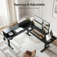 thumbnail image 4 of DESINO Standing Desk, 75” Adjustable L Shaped Standing Desk, Electric Height Adjustable Computer Desk, Black, 4 of 10