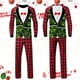 thumbnail image 3 of Pijamas de Navidad a juego para la familia, camisas y pantalones de 2 piezas, talla grande, hombres y mujeres, 3 of 4