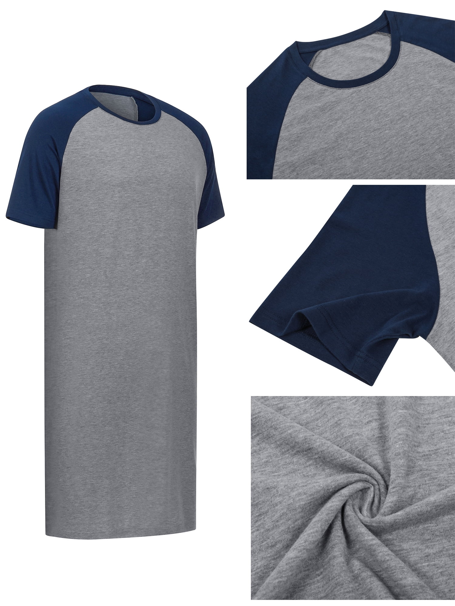 mens short sleeve night shirt
