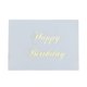 thumbnail image 2 of Tarjeta de felicitación con estampado en caliente de flores, doblada por la mitad, 7x9.5 cm, papel blanco, para cumpleaños y ocasiones especiales., 2 of 6
