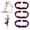 Red, Rose red, Purple, variant on Fitness Resistance Bands for Women & Men, 8-Section Adjustable Exercise Bands with Handles for Yoga, Stretching, Glutes Training-Purple