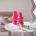 thumbnail image 6 of BLOFLO Hot Pink Ceramic Vase, Colorful Ceramic Vase, Modern Dried Flower Vases, Pink Round Vase for Centerpieces Wedding Dinner Table Party Office, Housewarming Gift (2 Layers Pink), 6 of 9