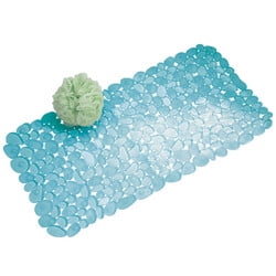 iDesign Pebblz Non-Slip Suction Bath Mat for Shower, Bathtub - Blue