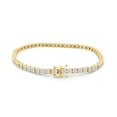 thumbnail image 2 of AFFY 1 CT Round Cut White Natural Diamond Tennis Bracelet In 14k Yellow Gold Over Sterling Silver- 8.5", 2 of 5